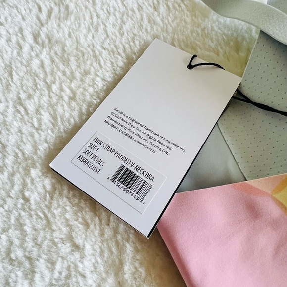 KNIX Thin Strap Padded V-Neck Bra Soft Petals Size 1 - Picture 3 of 5